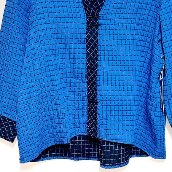 NWT Habitat 73737 Chopstick Button Cotton Pucker Window Pane Tunic Sz M/L - Picture 4 of 10